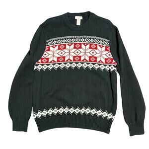 Dockers Vintage 90s Patterned Snowflake Christmas Sweater XL